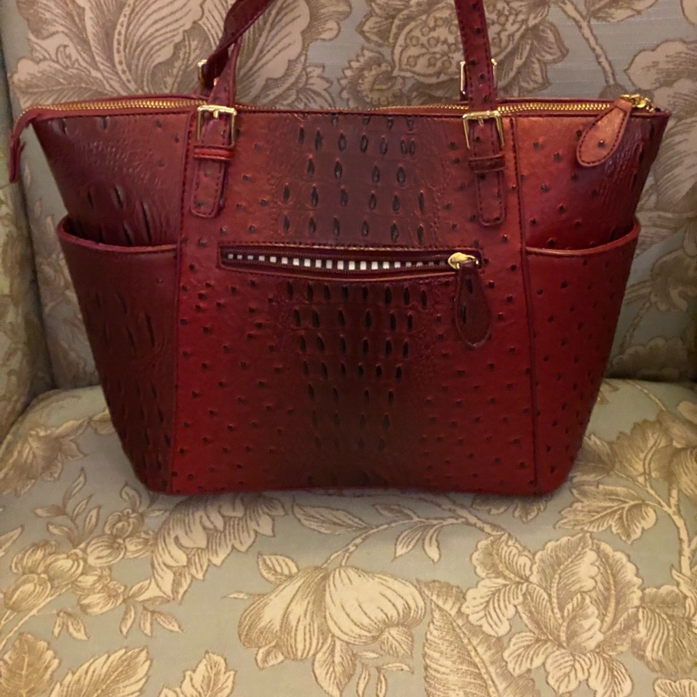 MK BELTED COLLECTION OSTRICH TOTE - Picture 6 of 12